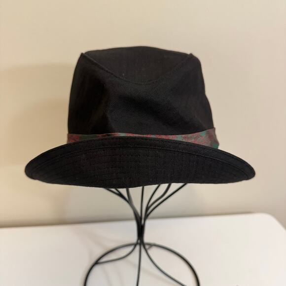 De Lux Fedora Hat Womens M/L Black Cotton Formal Retro Fashion Outdoor Mobwife - Picture 5 of 9